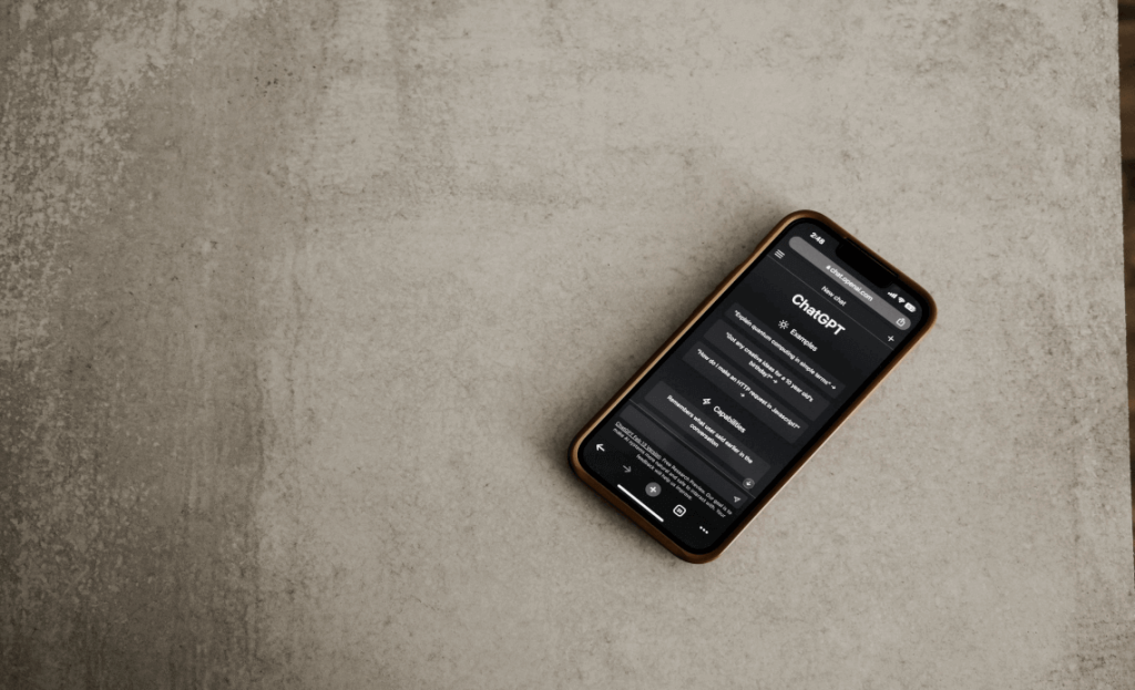 ChatGPT on the phone