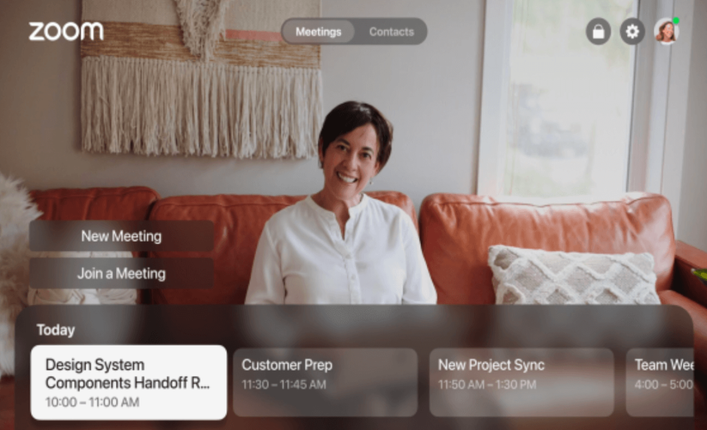 Zoom app for Apple TV