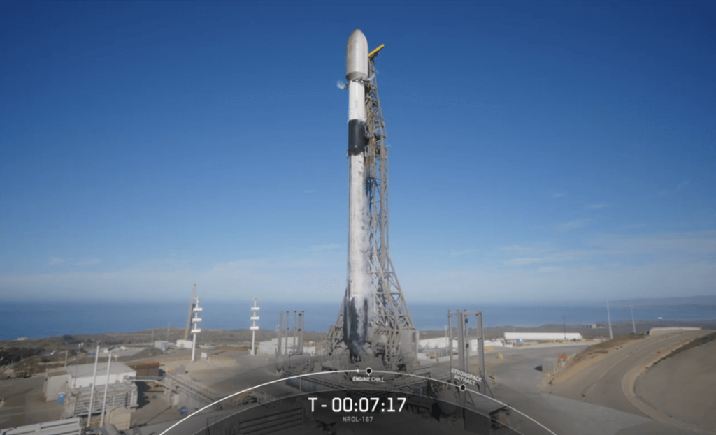A SpaceX Falcon 9 rocket carrying the NROL-113 mission lifts off from Vandenberg Space Force Base in California on Thursday, Sept. 5, 2024